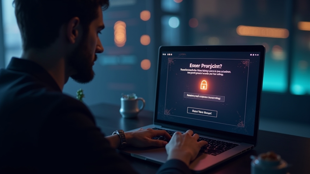 Un utente rivede le opzioni di recupero del login accanto a una schermata di errore luminosa in un ambiente da casinò scuro