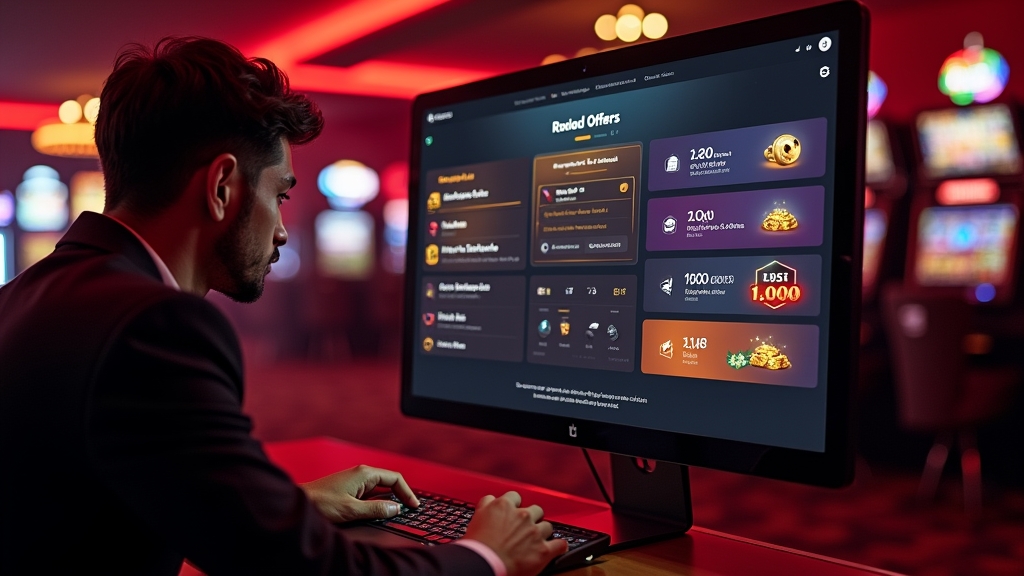 Vracející se hráči sledují reload a cashback bonusové nabídky na kasinovém dashboardu